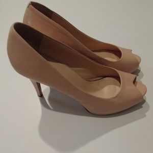 Peep toes high heels